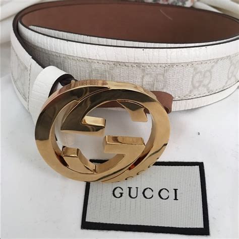 white gucci belt poshmark|used gucci belt for sale.